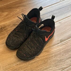 Nike KD9 "Aunt Pearl" 881796-060 Men's Basketball Shoes Size 11 Black/Hot Punch